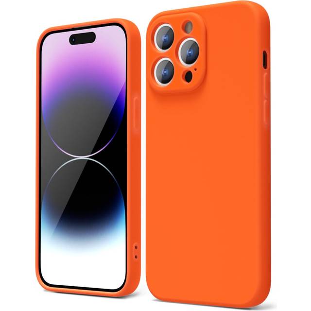oakxco for iPhone 14 Pro Max Phone Case Liquid Silicone  Fluorescent Bright Solid Color  Cute Thin Slim Soft Rubber TPU Plain Smooth Gel Matte Protect