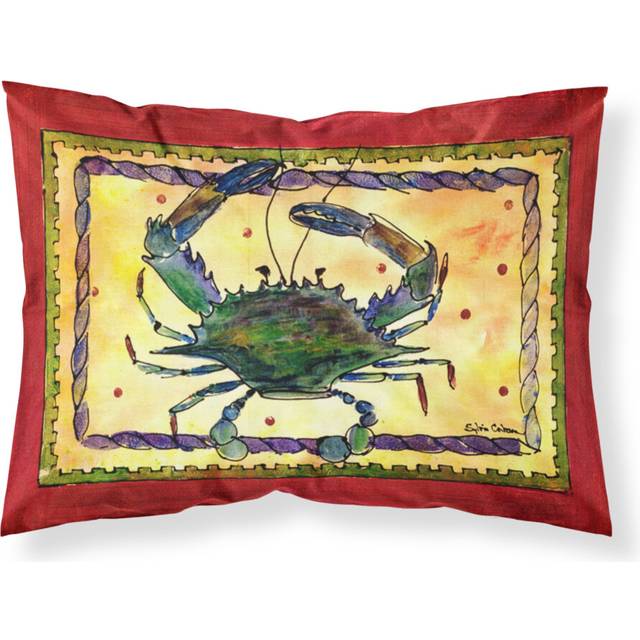 """""Caroline's Treasures 8058PILLOWCASE Crab Moisture Wicking Fabric Standard Pillowcase  Large  Multicolor"""""