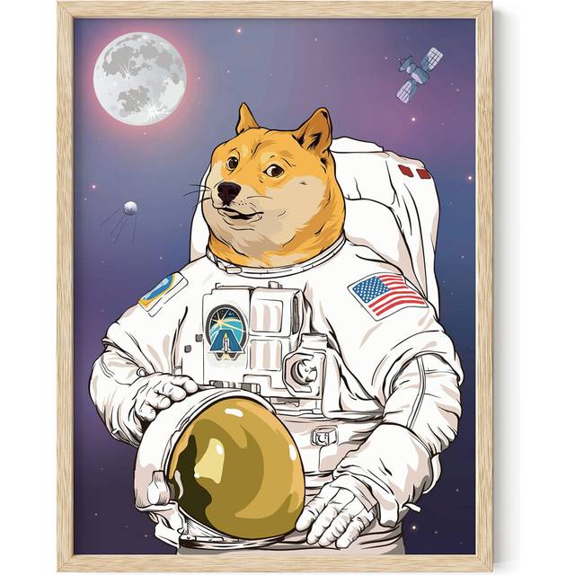 HAUS AND HUES AstroDoge Funny Poster Dorm Decor Funny Doge Meme Poster for College Room Decor | Cool Posters and Funny Meme Posters for Teen