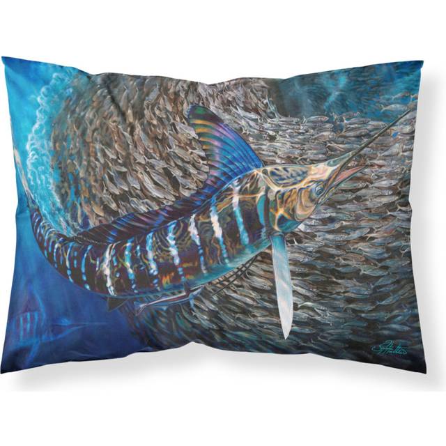 """""Caroline's Treasures Gem Striped Marlin Fabric Standard pillowcases  Multicolor"""""