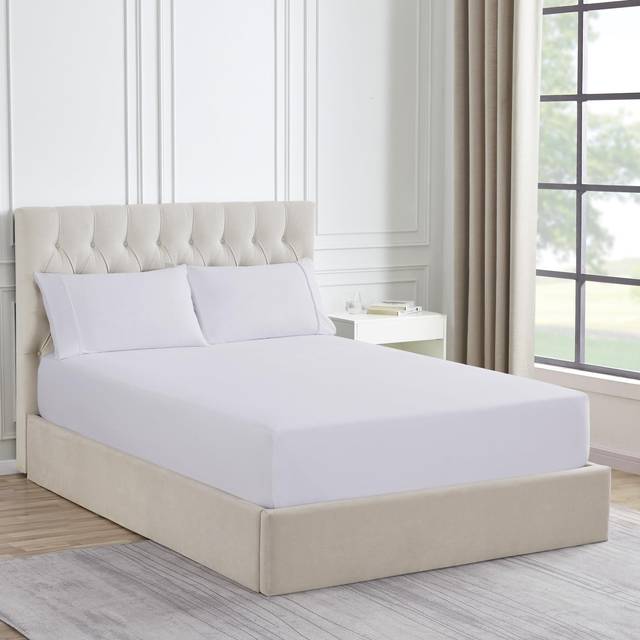 Queen Flannel Fitted Sheet Only with Full Elastic & Built in Corner Sheet Straps to Prevent Shifting - Soft & Breathable Flannel Bottom Sheet  Queen