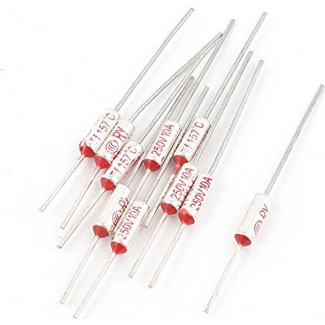 10 Pcs RY TF 157 Celsius Degree Cutoff Thermal Fuse AC 250V 10A