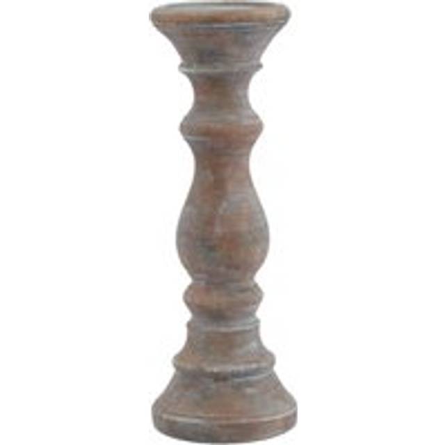 Siena Column Candle Holder - Ceramic - L11 x W11 x H30 cm - Brown