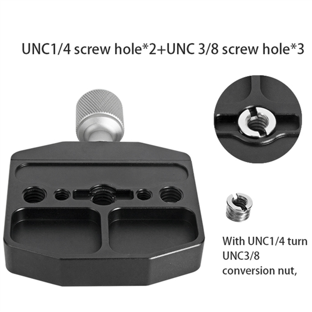3X QR-70N Clamp Quick Release Plate for Tripod Ball
