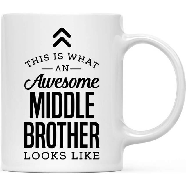 Andaz Press 11oz Ceramic Coffee Tea Mug Gift  This is What an Awesome Middle Brother Looks Like  1Pack  Birthday Gift Ideas Co