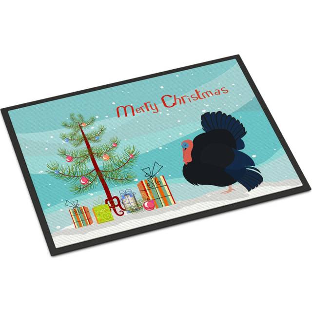 """""Caroline's Treasures""""""""Norfolk Black Turkey"""""""" Christmas Doormat 18"""""""" x 27"""""""" Multicolor"""""