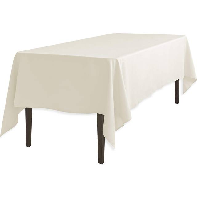 LinenTablecloth 60 x 102-Inch Rectangular Polyester Tablecloth Ivory