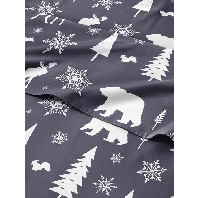 Christmas Sheets Full - Pine Tree Christmas Sheets - 4 Piece Deep Pocket Christmas Sheet Set - Soft Wrinkle Free - Winter Bed Sheets - Women, Men, Kid