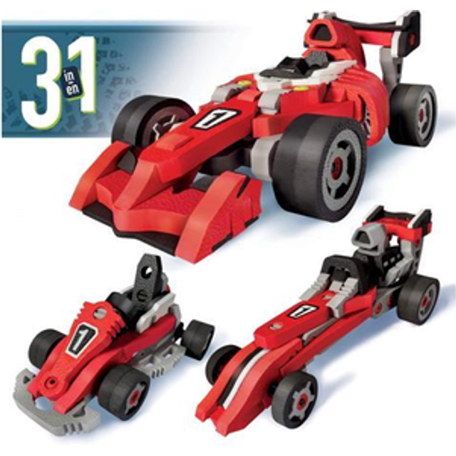 Bloco Toys 3 in 1 Race Car | STEM Toy | Formula 1  Go Kart & Dragster | DIY Building Construction Set (200 Pieces)