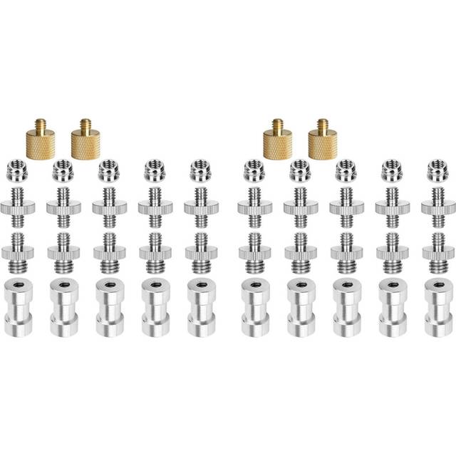 44Pack Camera Screw Adapter 1/4 to 3/8 Tripod Converter Brass Spigot