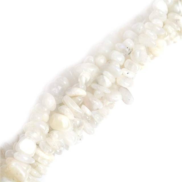 6-8mm Natural Moonstone Beads Gravel Gemstone Chips Beads Freeform Loose Beads for Jewelry Making Wholesale Beads Cream White 34 JOE FOREMAN