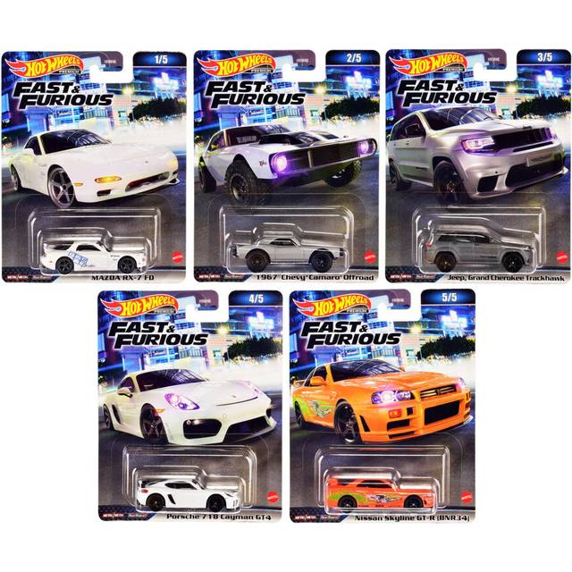 Hot Wheels 2023 Fast & Furious Premium Diecast Car Complete Set of 5 V