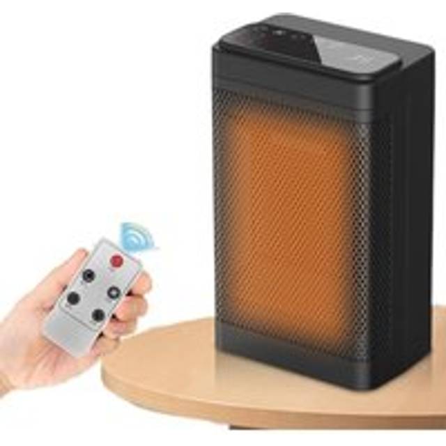 Aiperq - Space Heater-1500W Electric Heater,PTC Fan Heater,3 Modes,Remote Control,60° Oscillation,24H Timer,Tilt-over/Overheat Protection,for Living