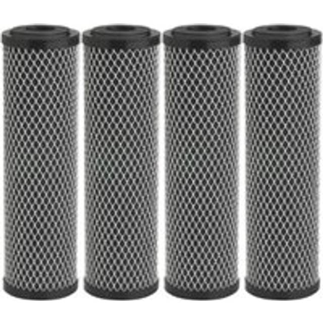 Tlily - 4Pcs Carbon Water Filter 10-Inch Standard Whole House Wrap Sediment and Taste & Odor Replacement