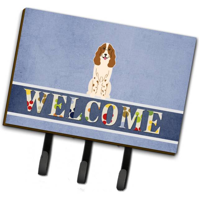 """""Caroline's Treasures Russian Spaniel Welcome Wall Hook  Triple  Multicolor"""""