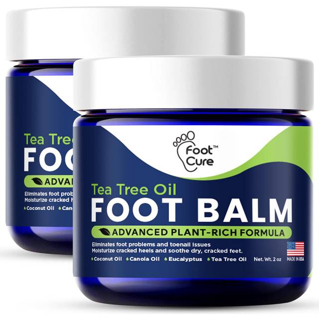 Tea Tree Oil Foot Balm - Foot Moisturizer for Dry Cracked Feet - Instantly Hydrates & Soothes Irritated Skin & Athletes Foot - Best Foot Car