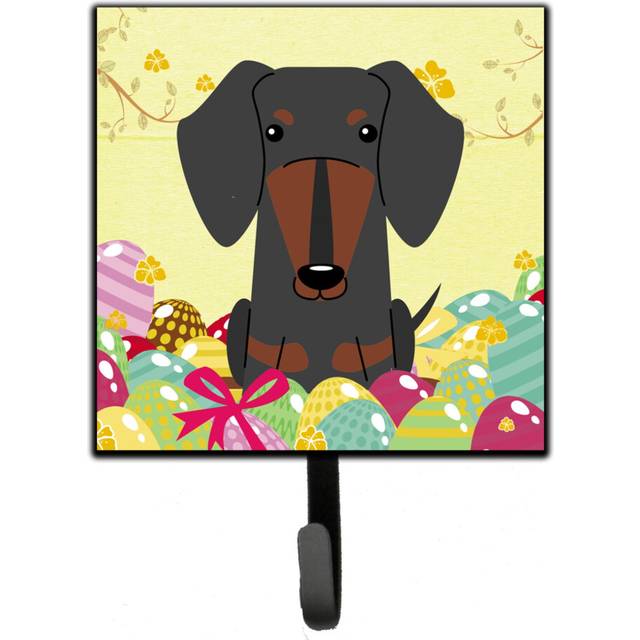 """""Caroline's Treasures Easter Eggs Dachshund Black Tan Wall Hook  Small  Multicolor"""""