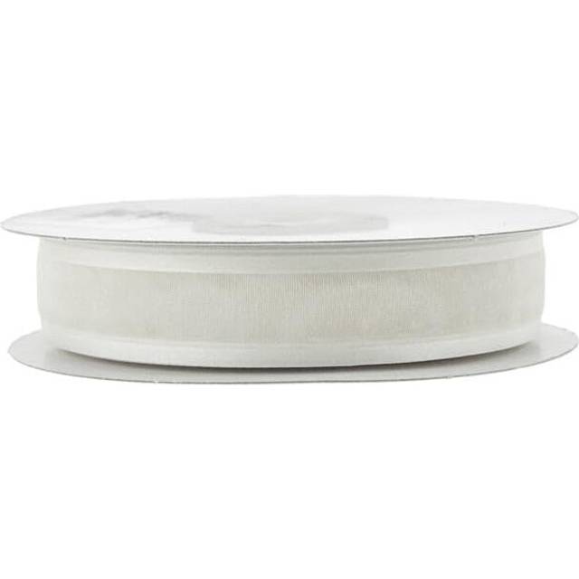 Homeford SatinEdge Sheer Organza Ribbon  7/8inch  25Yard  White