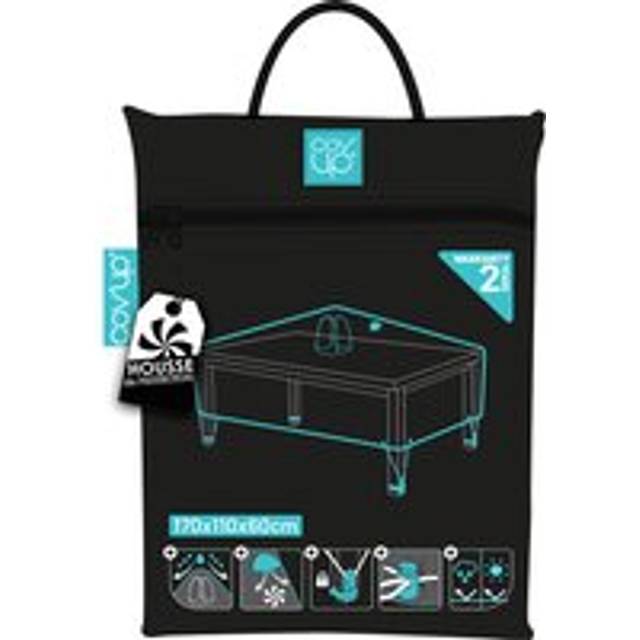 Pext 170cm Garden Table Protective Cover - Black - ONE SIZE
