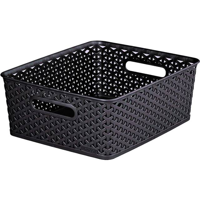 Curver Medium 8L My Style Small Rectangular Storage Basket Anthracite
