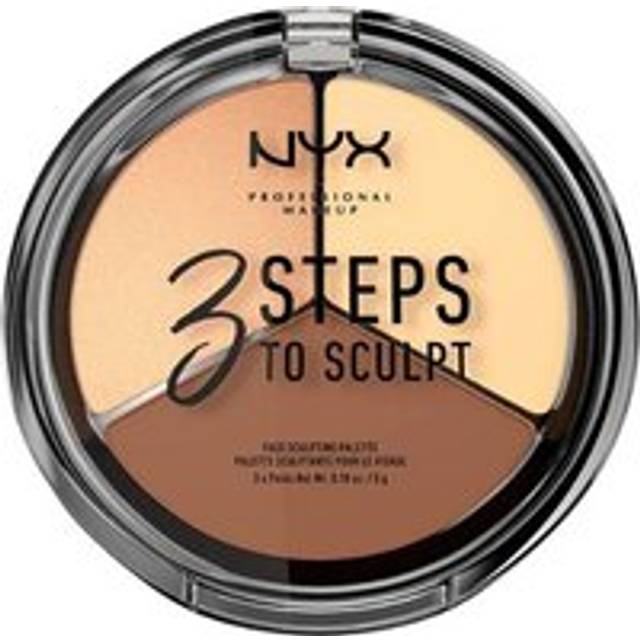 NYX 3 Steps To Sculpt Face Sculpting Palette Light 5g