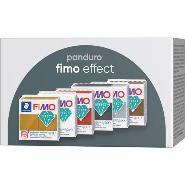 Fimo Effect 6×57 gram Fimo-lera i metallicfärger