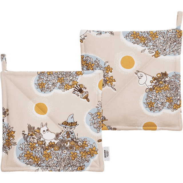 Moomin Arabia - Mumin Grytlapp Vänner För Alltid 22x22 Cm 2-pack - Multi