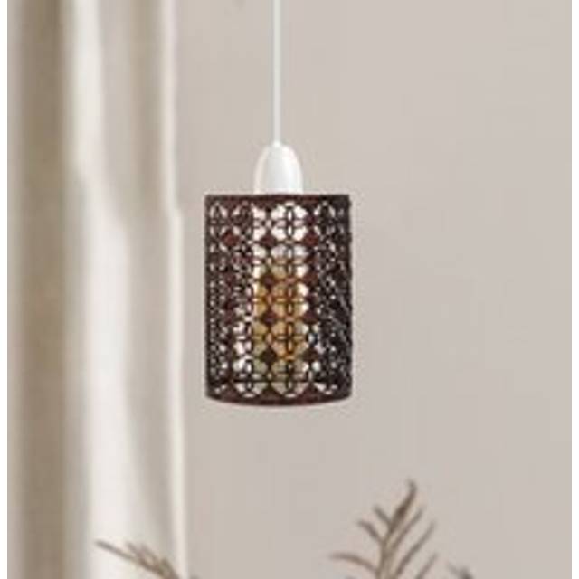 Rustic Red Colour Drum Lampshade Modern Metal Shade Retro Style~2452