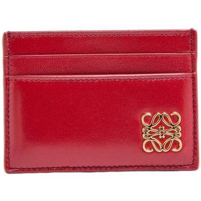 LOEWE - Anagram Embellished Leather Cardholder - Red - One size