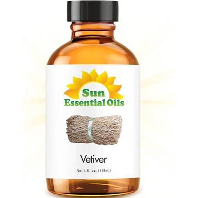 Sun Essential Oils Vetiver Essential Oil  4 oz  for Aromatherapy - Vetiver Oil