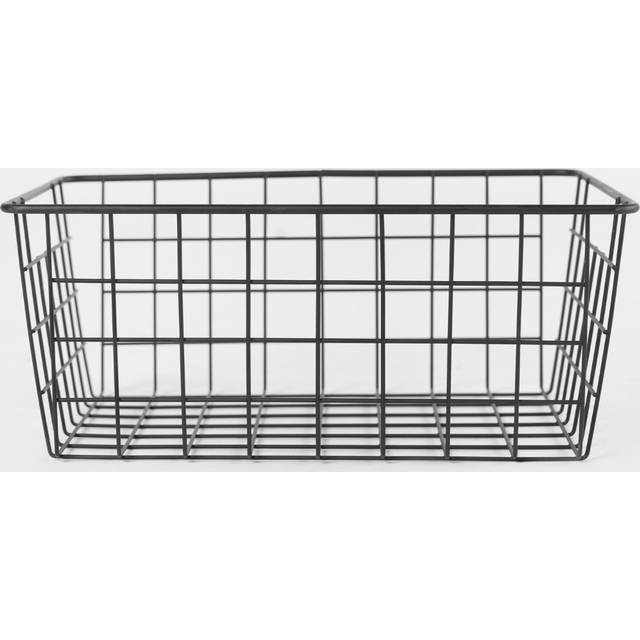 OHS Multipurpose Metal Wire Storage Basket - Black