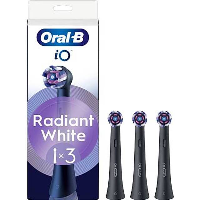 Oral-B iO Radiant White Tandborsthuvuden Svart 3 st - Multi