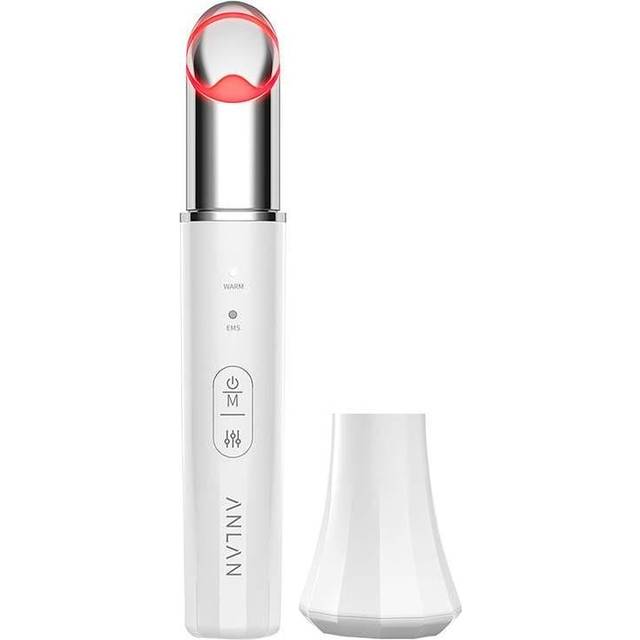ANLAN EMS Eye Beauty Device Microcurrent Eye Massager Remove Eye Bags Dark Circles Red Blue Light - Pink