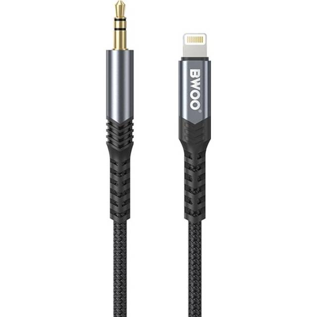 BWOO Aux till Lightning kabel 3.5mm 1.2m - Svart