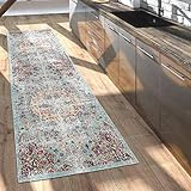 Paco Home Matta Utomhus Balkong Terrass, Köksmatta Orientalisk, Olika Färger Och Storlekar, Storlek:80x250 cm, Färg:Flerfärgad