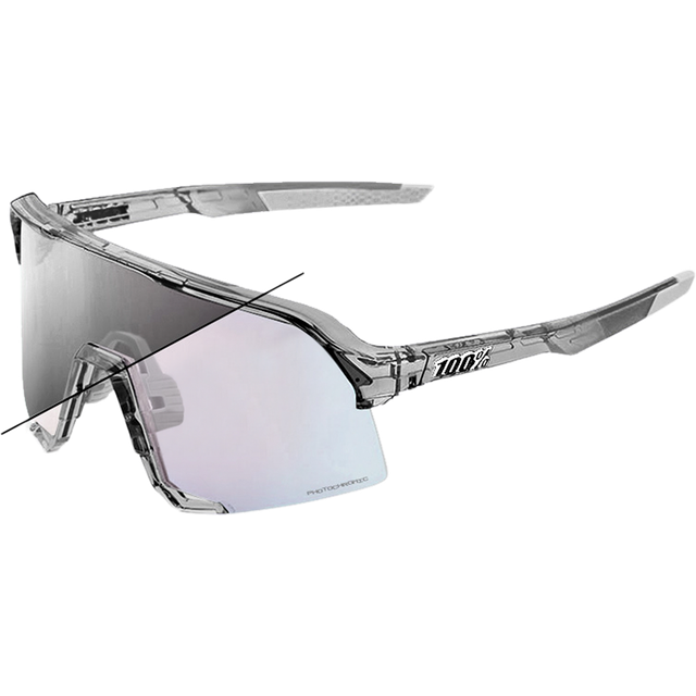 100% S3 Photochromic Cykelbriller, Polished Translucent Grey