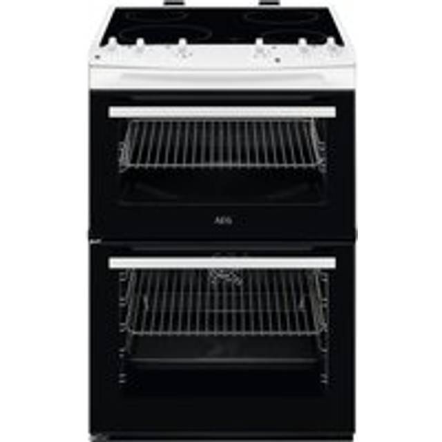 AEG 5000 Series CCX6501ACW 60cm Double Oven Ceramic Electric Cooker - White