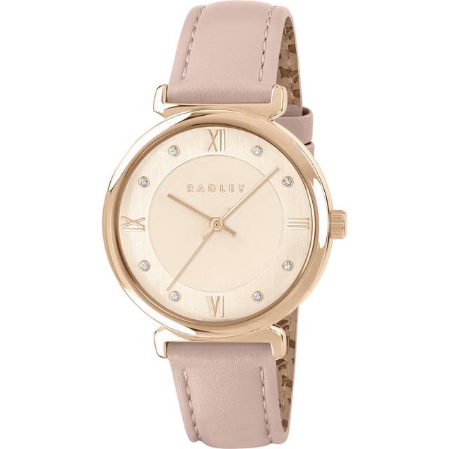 Radley Rose Gold Plated Pink Leather Strap Watch