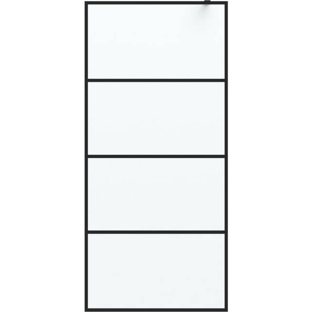 Waseca Straight Aluminum Slab Bath Screen - Clear (90 x 195cm)