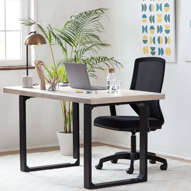 Urbana Solid Wood Desk - Whitewash