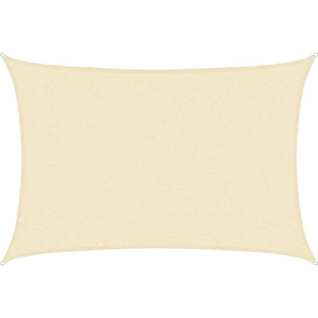Attalus 2.5m x 4.5m Rectangular Shade Sail - Cream (2.5m x 4m)