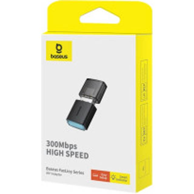 Externt USB WiFi 2,4GHz 300Mb/s svart nätverkskort