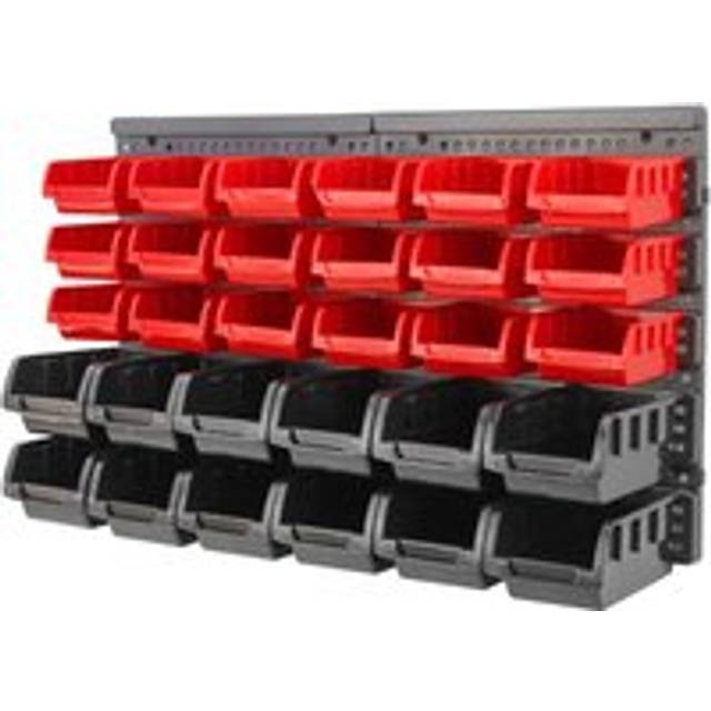KCT 32 Pcs Wall Mount Storage Board Organiser Garage DIY Bin Panel Rack
