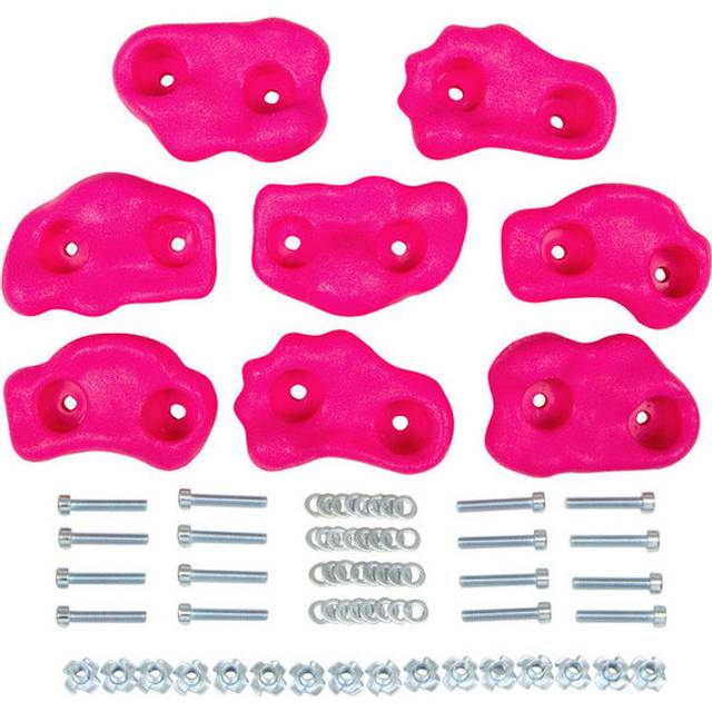 Swing Set Stuff Small Textured Rock Holds (Pink) with SSS Logo Sticker