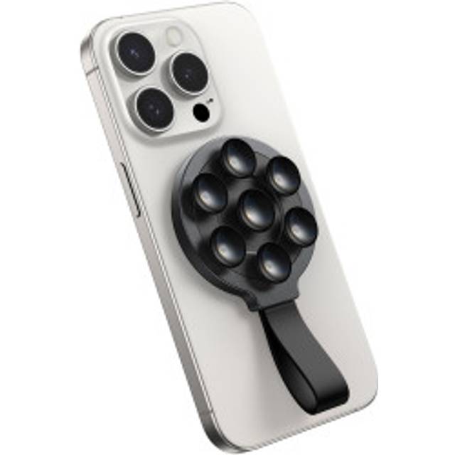 Briljant magnetisk telefonhållare med sugkoppar, svart