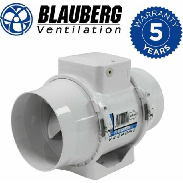 Blauberg Turbo E In-line Mixed Flow Fan - 100mm - TURBO-E-100