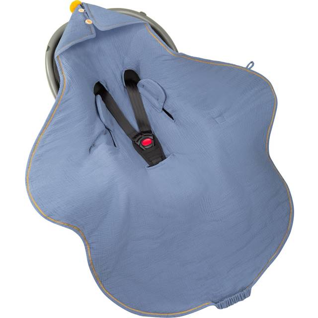 Muslin Wrap/Blanket For Car Seat Petrol blå