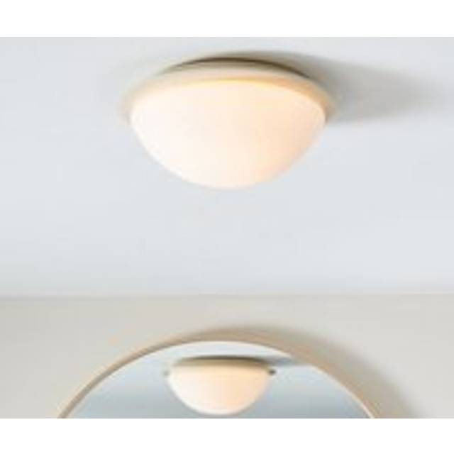 Lotto Bathroom Flush Ceiling Light - White Sand