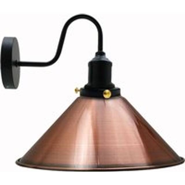 Vintage Industrial Metal Cone Shade Lighting Indoor Wall Sconce Light Fittings~3389 - Copper - No