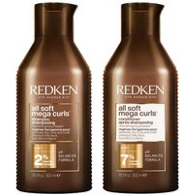 Redken All Soft Mega Curl Shampoo 300Ml & All Soft Mega Curl Conditioner 300Ml Duo In Clear - One Size